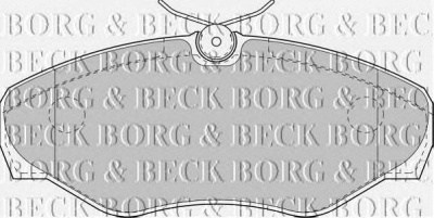 BORG & BECK bbp1812 -  Комплект тормозных колодок, дисковый тормоз